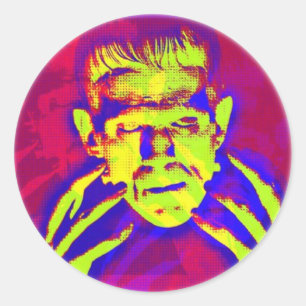 Pop Art Frankenstein Ronde Sticker
