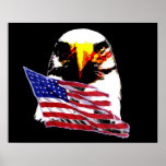 Pop Art Freedom American Eagle Flag Poster<br><div class="desc">Vrijheid en moed Motivatie adelaars Afbeeldingen - onverdiende Bald Eagles - Bald American Eagle Afbeeldingen</div>