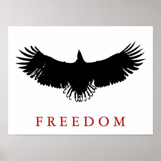 Pop Art Freedom Eagle Landing Poster (Voorkant)