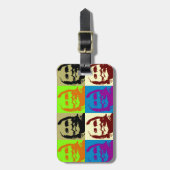 Pop Art Freedom Fighter Geronimo Bagagelabel (Voorkant verticaal)