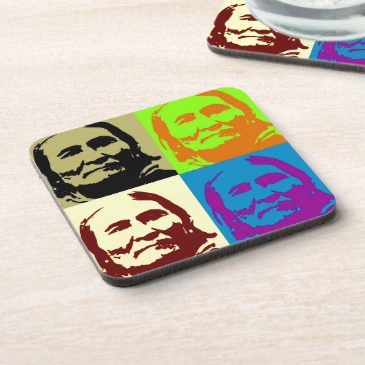 Pop Art Freedom Fighter Geronimo Bier Onderzetter (Linkerzijde)