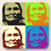 Pop Art Freedom Fighter Geronimo Bier Onderzetter (Voorkant)