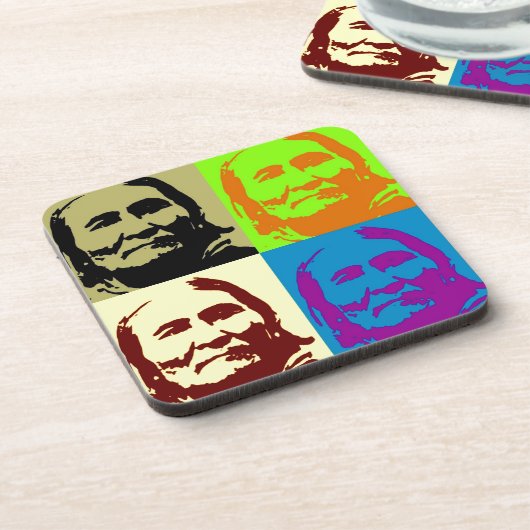 Pop Art Freedom Fighter Geronimo Drankjes Onderzetter (Linkerzijde)