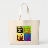 Pop Art Freedom Fighter Geronimo Grote Tote Bag (Voorkant)