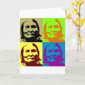 Pop Art Freedom Fighter Geronimo Kaart (Gele Bloem)