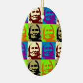 Pop Art Freedom Fighter Geronimo Keramisch Ornament (Rechts)
