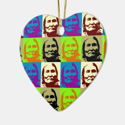 Pop Art Freedom Fighter Geronimo Keramisch Ornament (Links)