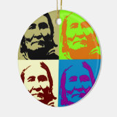 Pop Art Freedom Fighter Geronimo Keramisch Ornament (Links)