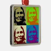 Pop Art Freedom Fighter Geronimo Metalen Ornament (Rechts)
