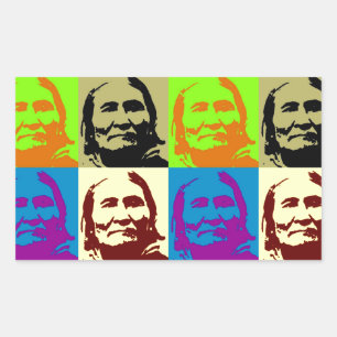 Pop Art Freedom Fighter Geronimo Rechthoekige Sticker