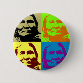Pop Art Freedom Fighter Geronimo Ronde Button 5,7 Cm (Voorkant)