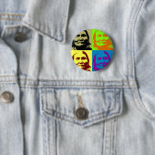 Pop Art Freedom Fighter Geronimo Ronde Button 5,7 Cm (In situ)