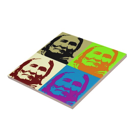 Pop Art Freedom Fighter Geronimo Tegeltje (Zijkant)