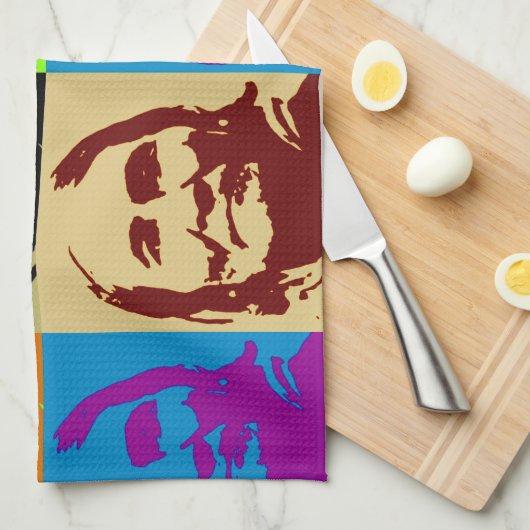 Pop Art Freedom Fighter Geronimo Theedoek (Quarter Fold)