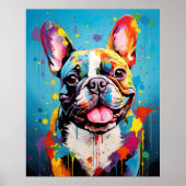 Pop Art Frenchie Poster (Voorkant)
