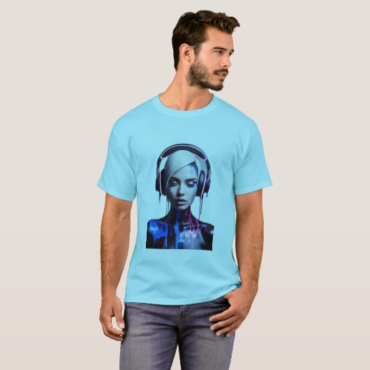 Pop Art Friends: Muziek en Lachen T-shirt (Voorkant volledig)