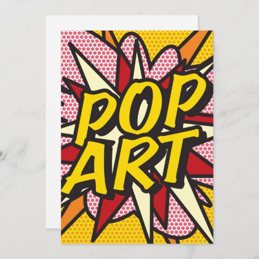 POP ART Fun Retro Comic Book Kaart (Voorkant / Achterkant)