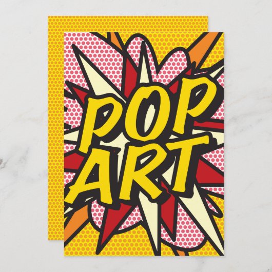 POP ART Fun Retro Comic Book Kaart (Voorkant / Achterkant)