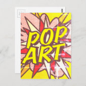 POP ART Fun Retro Comic Book Pop Art Briefkaart (Voorkant / Achterkant)