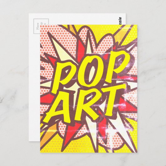 POP ART Fun Retro Comic Book Pop Art Briefkaart (Voorkant / Achterkant)