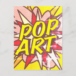 POP ART Fun Retro Comic Book Pop Art Briefkaart