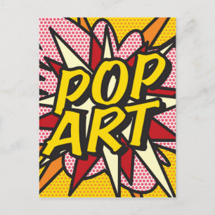 POP ART Fun Retro Comic Book Pop Art Briefkaart