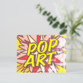 POP ART Fun Retro Comic Book Pop Art Briefkaart (Staand voorkant)