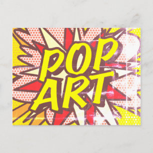 POP ART Fun Retro Comic Book Pop Art Briefkaart