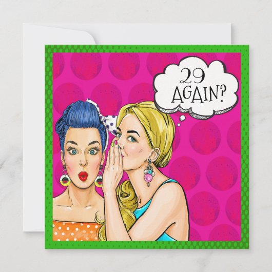 Pop Art Fun Uitnodiging (Voorkant)