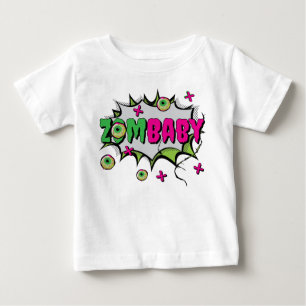 Pop Art Funky Scary Schattige ‘ZomBaby’ Zombie Pun