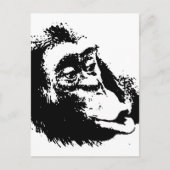 Pop Art Funny Chimpansee Briefkaart (Voorkant)