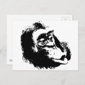 Pop Art Funny Chimpansee Briefkaart (Voorkant / Achterkant)
