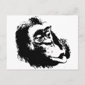 Pop Art Funny Chimpansee Briefkaart (Voorkant)