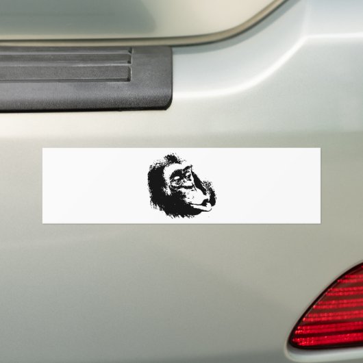 Pop Art Funny Chimpansee Bumpersticker (Op auto)
