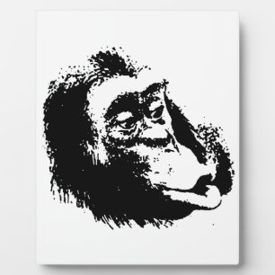 Pop Art Funny Chimpansee Fotoplaat