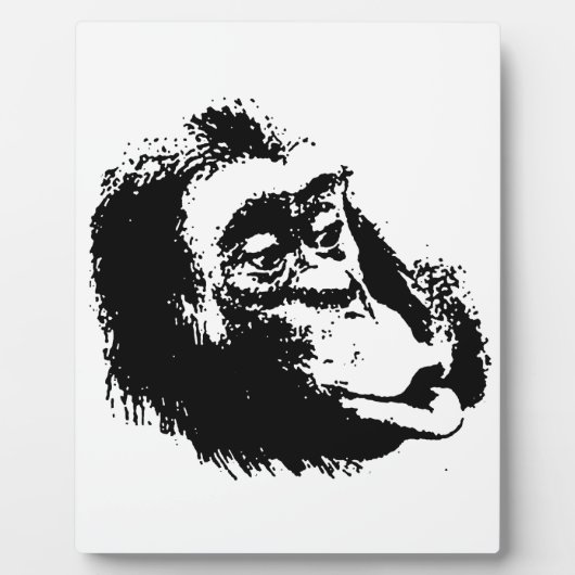 Pop Art Funny Chimpansee Fotoplaat (Voorkant)
