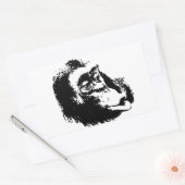 Pop Art Funny Chimpansee Rechthoekige Sticker (Envelop)