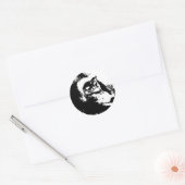 Pop Art Funny Chimpansee Ronde Sticker (Envelop)