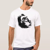 Pop Art Funny Chimpansee T-shirt (Voorkant)