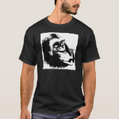 Pop Art Funny Chimpansee T-shirt (Voorkant)