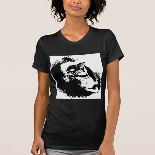 Pop Art Funny Chimpansee T-shirt (Voorkant)