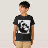 Pop Art Funny Chimpansee T-shirt (Voorkant volledig)