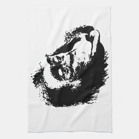 Pop Art Funny Chimpansee Theedoek (Verticaal)