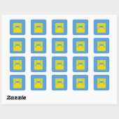 Pop Art Gaming Controller Sticker - Blauw & Geel  (Vel)