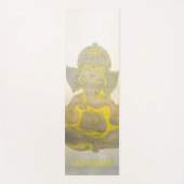 Pop Art Ganesh Hindu Namaste Golden Elephants Yogamat (Voorkant)