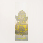 Pop Art Ganesh Hindu Namaste Golden Elephants Yogamat (Achterkant)