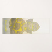 Pop Art Ganesh Hindu Namaste Golden Elephants Yogamat (Voorkant (horizontaal))