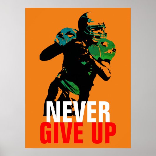 Pop Art geeft nooit Football voor succes op Poster (Voorkant)