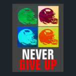 Pop Art geeft nooit Football voor succes op Poster<br><div class="desc">Populaire sport - Football Pop Art</div>