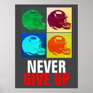 Pop Art geeft nooit Football voor succes op Poster